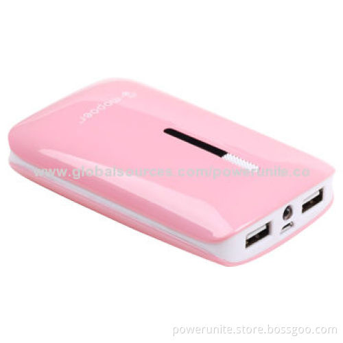Universal External Portable Power Bank with 6,600mAh Capacity, Backup Charger for Mobile Devices